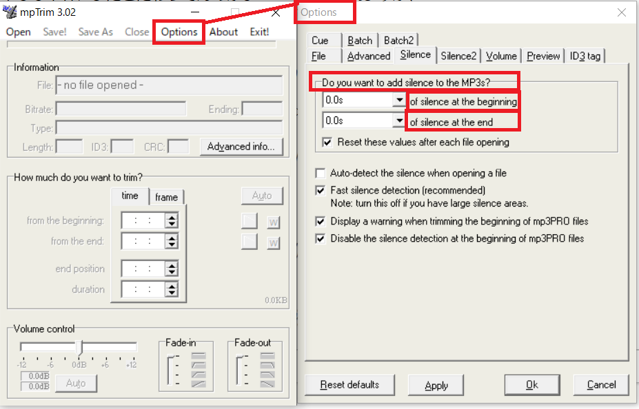 ｐｃ編 ｍｐ３無音部を劣化なしで継ぎ足し フリーソフト と Mptrim と私 まあさんのぼちぼち日記 不定期更新